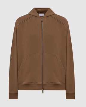 Brunello Cucinelli Brown sports jacket with monil chain MP827FB706