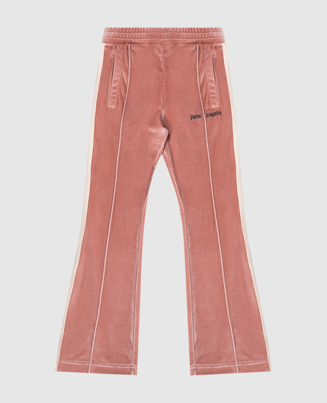 

Children's pink velour sweatpants with logo Palm Angels