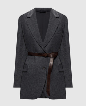 Brunello Cucinelli Gray wool and cashmere jacket MB1627645