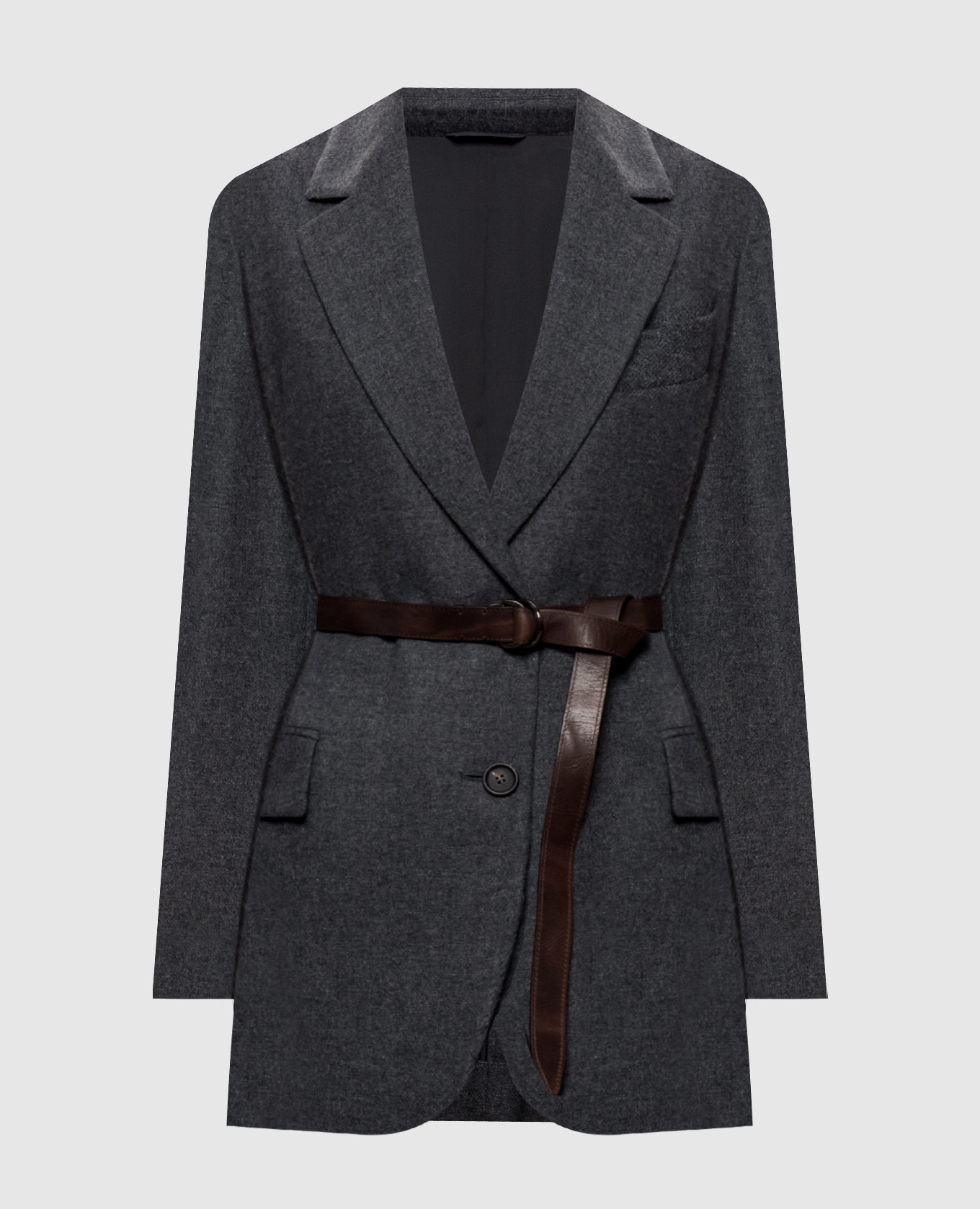 Gray wool and cashmere jacket