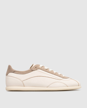 Brunello Cucinelli Beige leather sneakers MZULMHD337