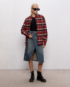 Ann Demeulemeester Blue denim skirt with a Pauline scent B0014251FA769