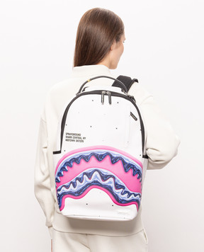 Sprayground Children's white backpack LIQUID CHROMATIC SHARK CENTRAL 910B8427NSZ