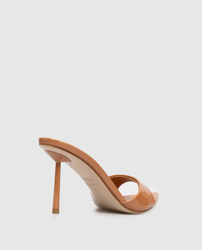 Le Silla BELLA brown patent leather mules 6625E080BXPPGSM