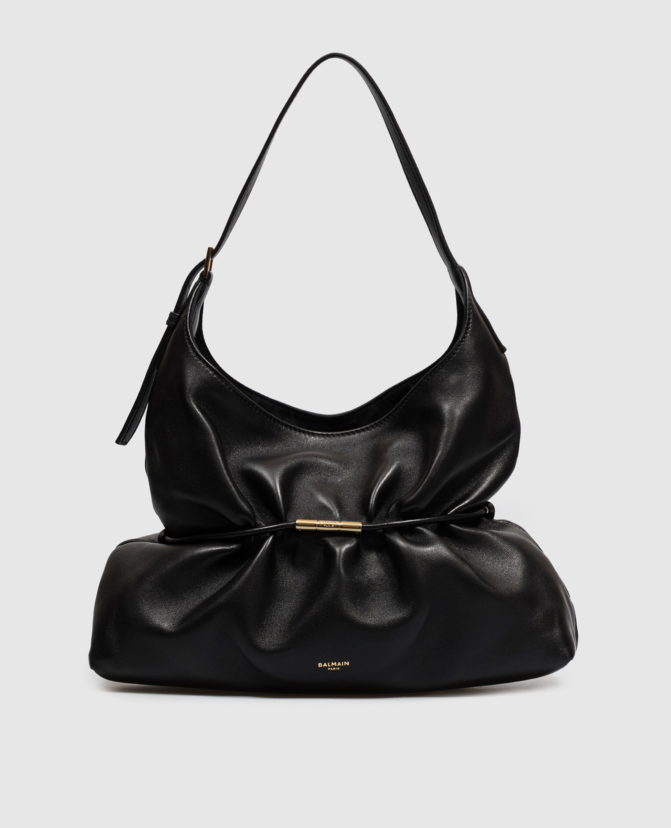 Black leather bag SPHYNX Balmain