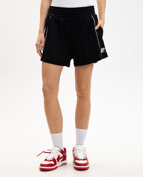 Off-White Black shorts with logo print 2CL002S26JER001