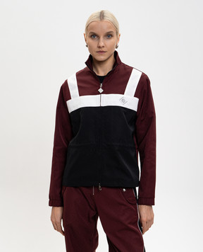 Casablanca Burgundy sports jacket with emblem WSP26JK45701