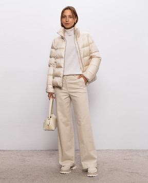 Peserico Ivory wool, silk and cashmere turtleneck A99211F12A9283