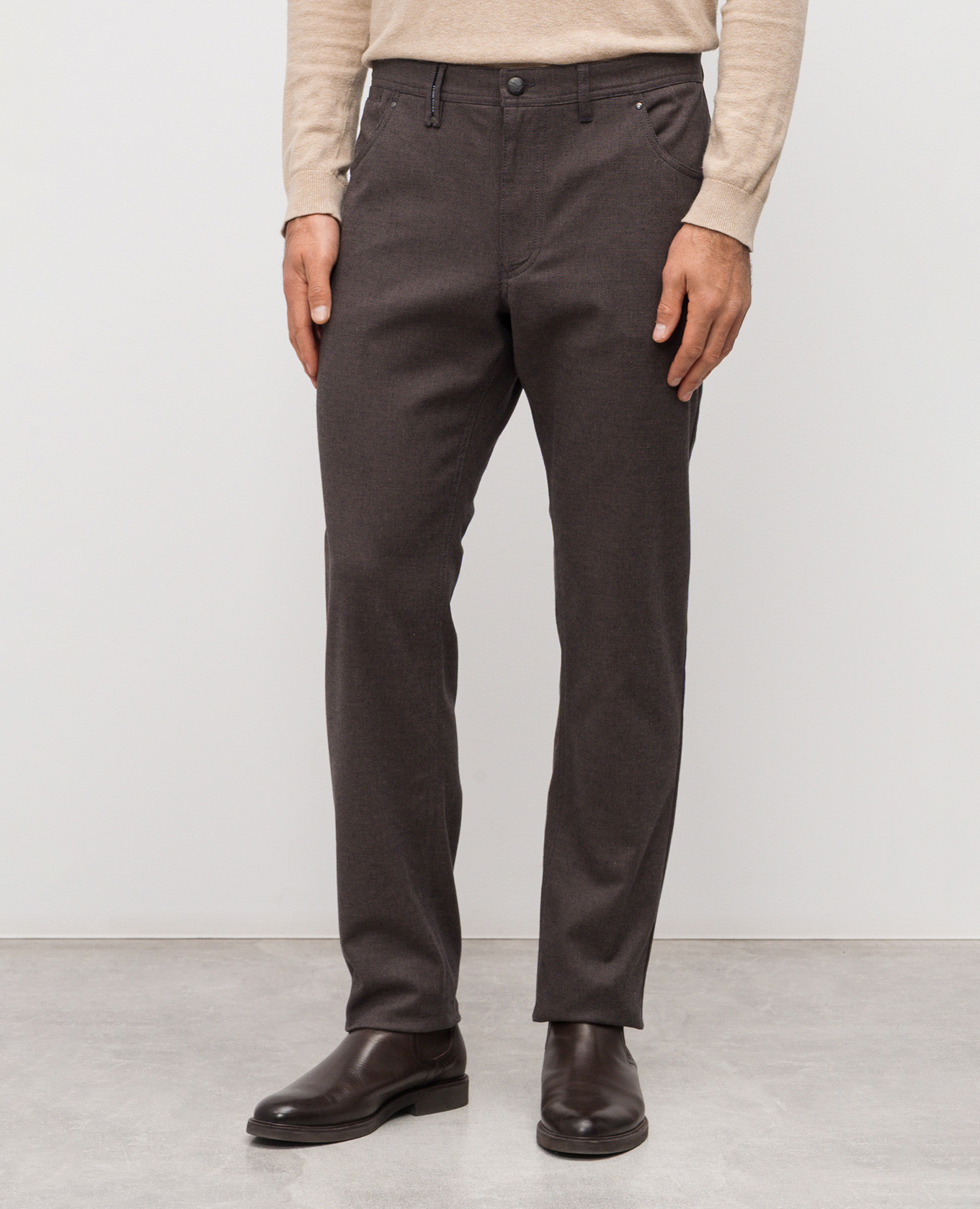 

Grey pants with logo patch Florentino