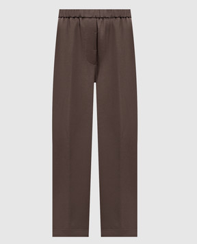 Peserico Brown linen pants A0403601926