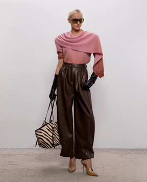 Rowen Rose Brown pants PNTRR286ECOLEATHER