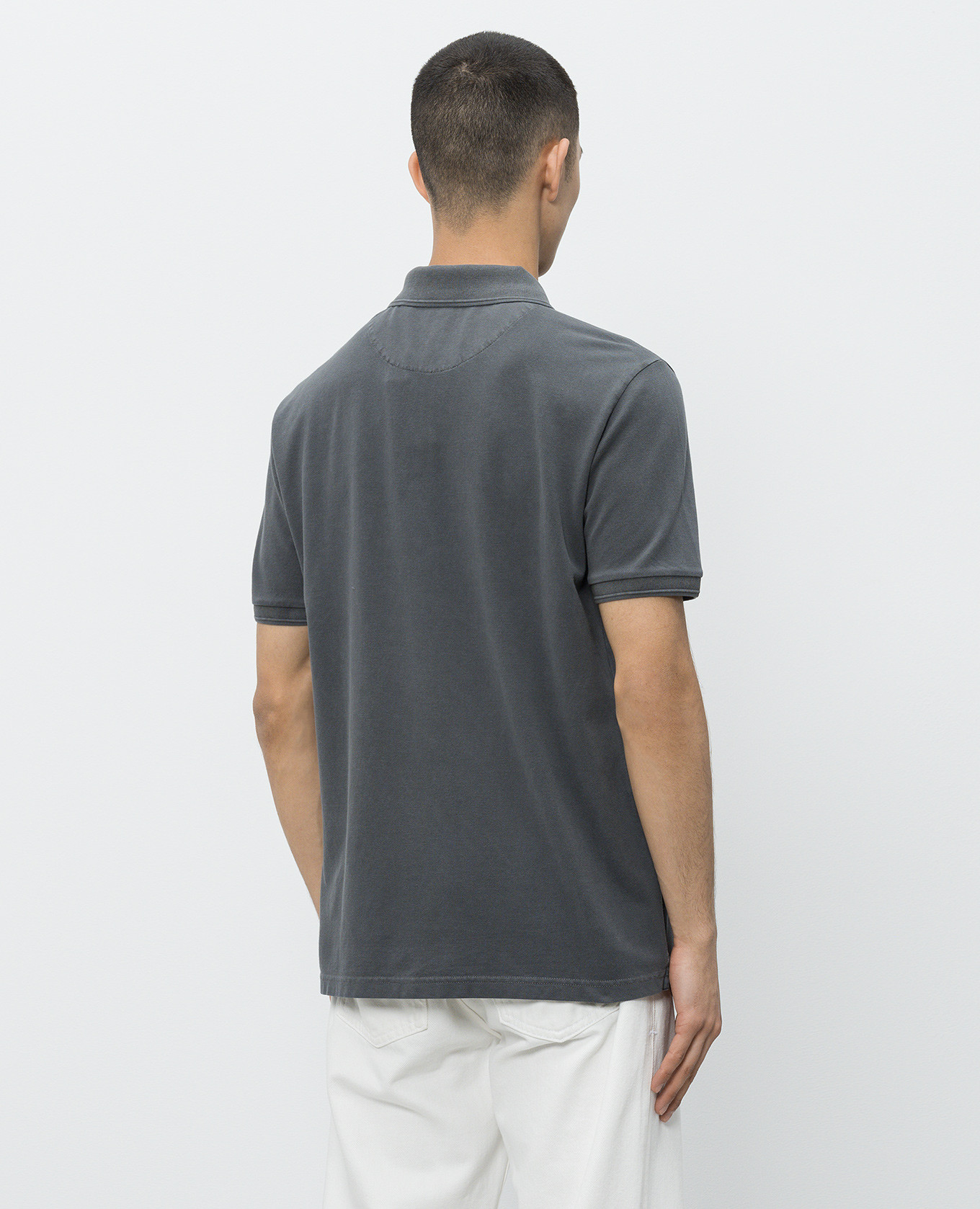 

Grey polo shirt with embroidered logo Woolrich