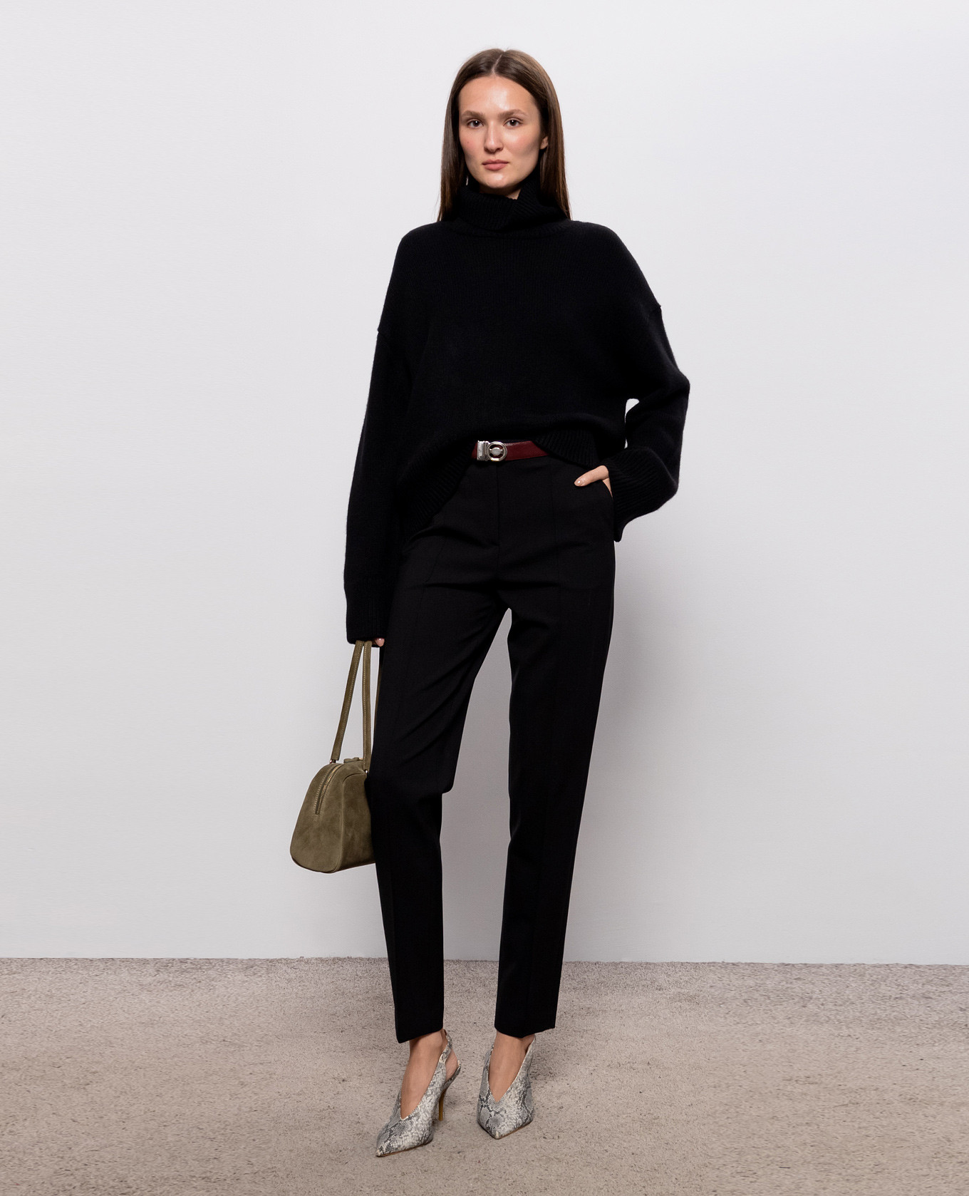 MALKA LDS black wool trousers Loulou de Saison 2