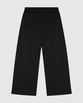 Dolce&Gabbana Children's black sweatpants with logo embroidery L5JPJ2G7QNV56