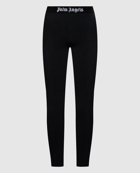 Palm Angels Black leggings with logo PAWVK002FB001