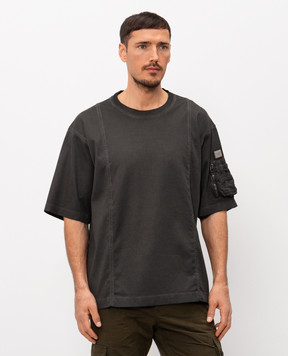 Dolce&Gabbana Grey T-shirt with logo patch G8TF5TG7PPR