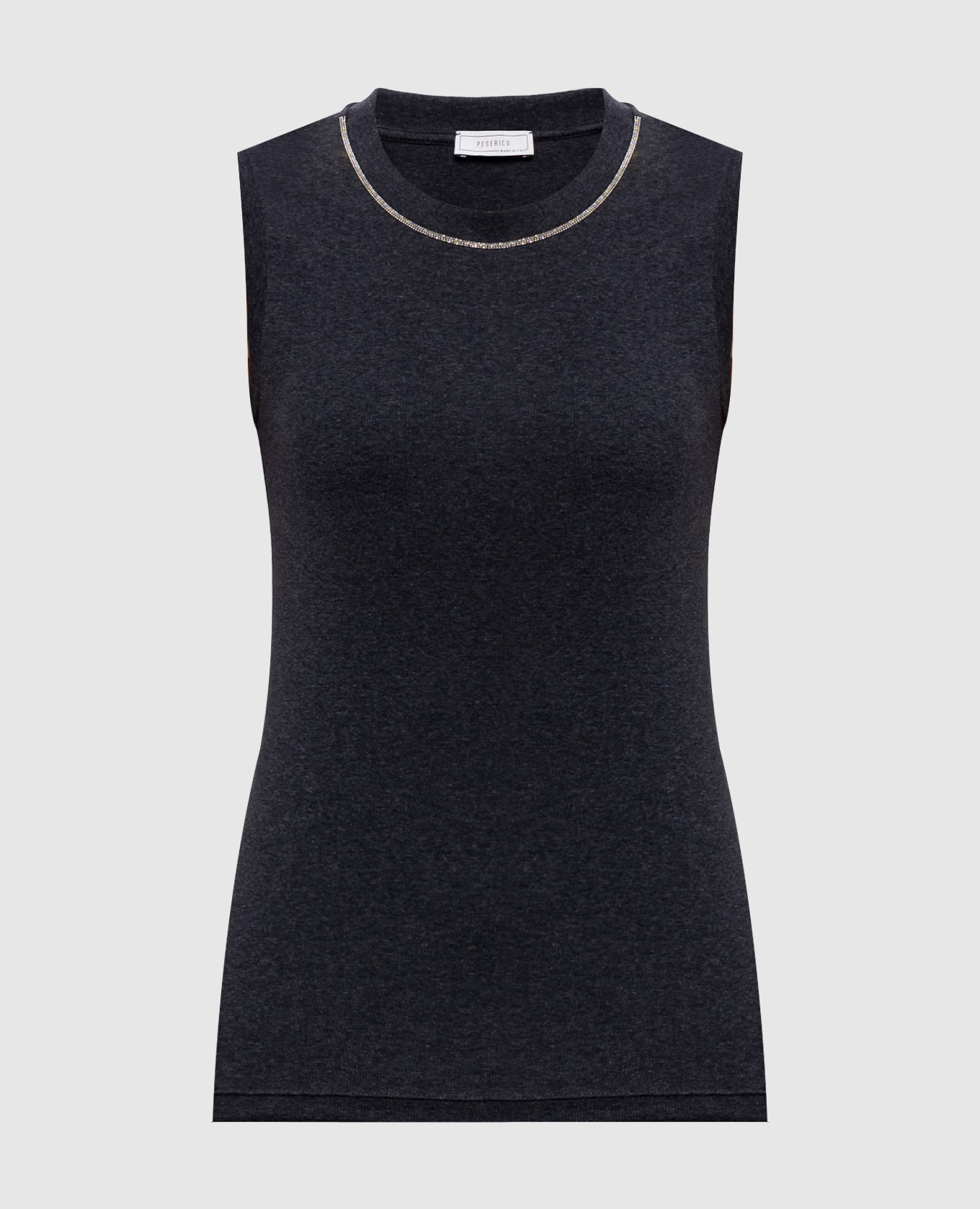 Dark gray T-shirt with monil chain