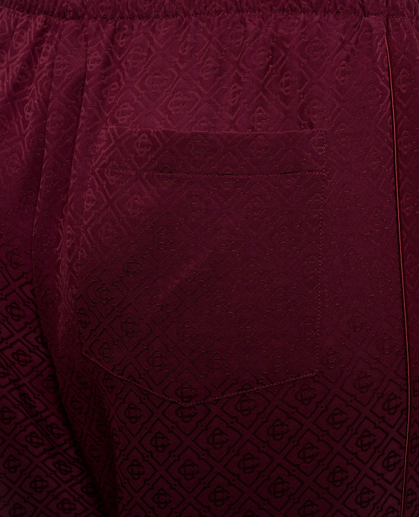 

Burgundy patterned silk pants Casablanca