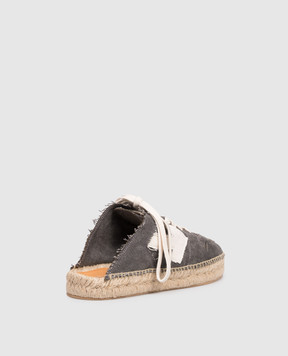 Off-White Grey logo patch mules OMIB00AS26FAB001