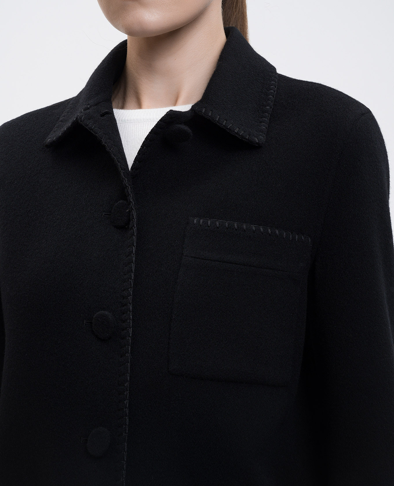 

Ulu Chore black cashmere jacket Gabriela Hearst