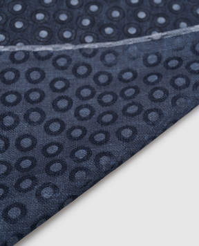 Brunello Cucinelli Blue polka dot silk scarf MX8720091
