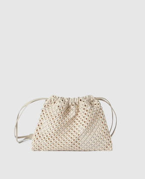Brunello Cucinelli Beige openwork bag Pouch Precious MBRTD2808P