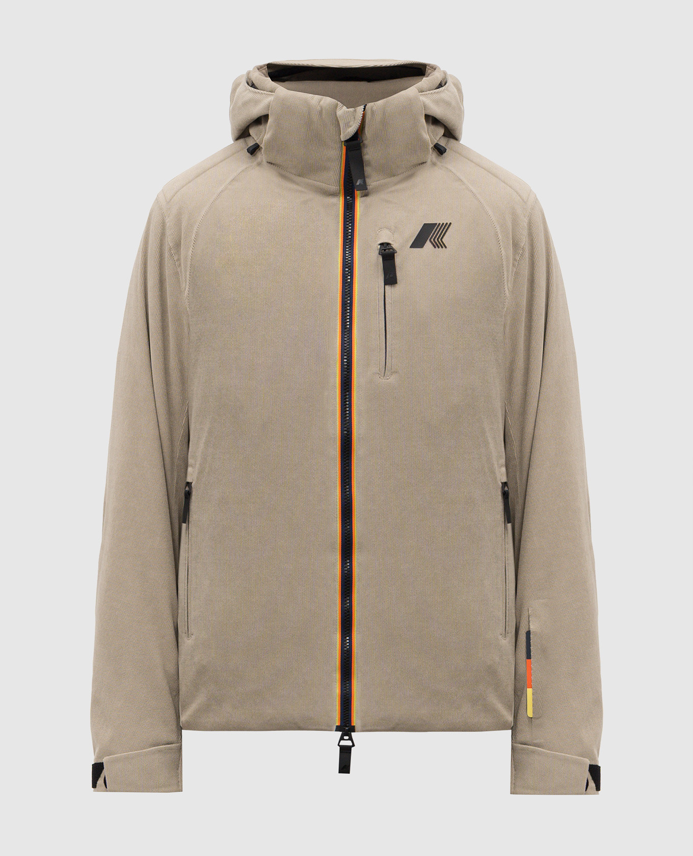 Veste de ski en velours côtelé kaki LAMET