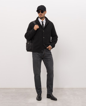 Tom Ford Dark gray cashmere cardigan KBL023YMK131