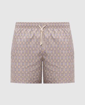 Canali Swim shorts with branded print UA0010493024