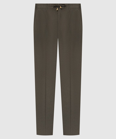Pantalon en cachemire kaki