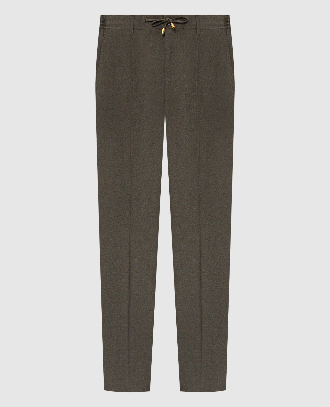 Khaki cashmere pants