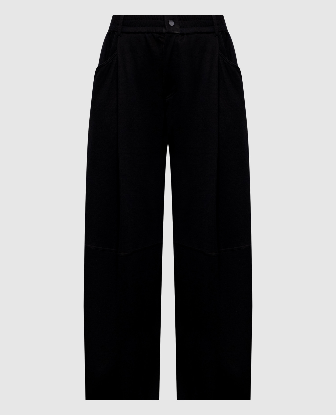 Black silk pants
