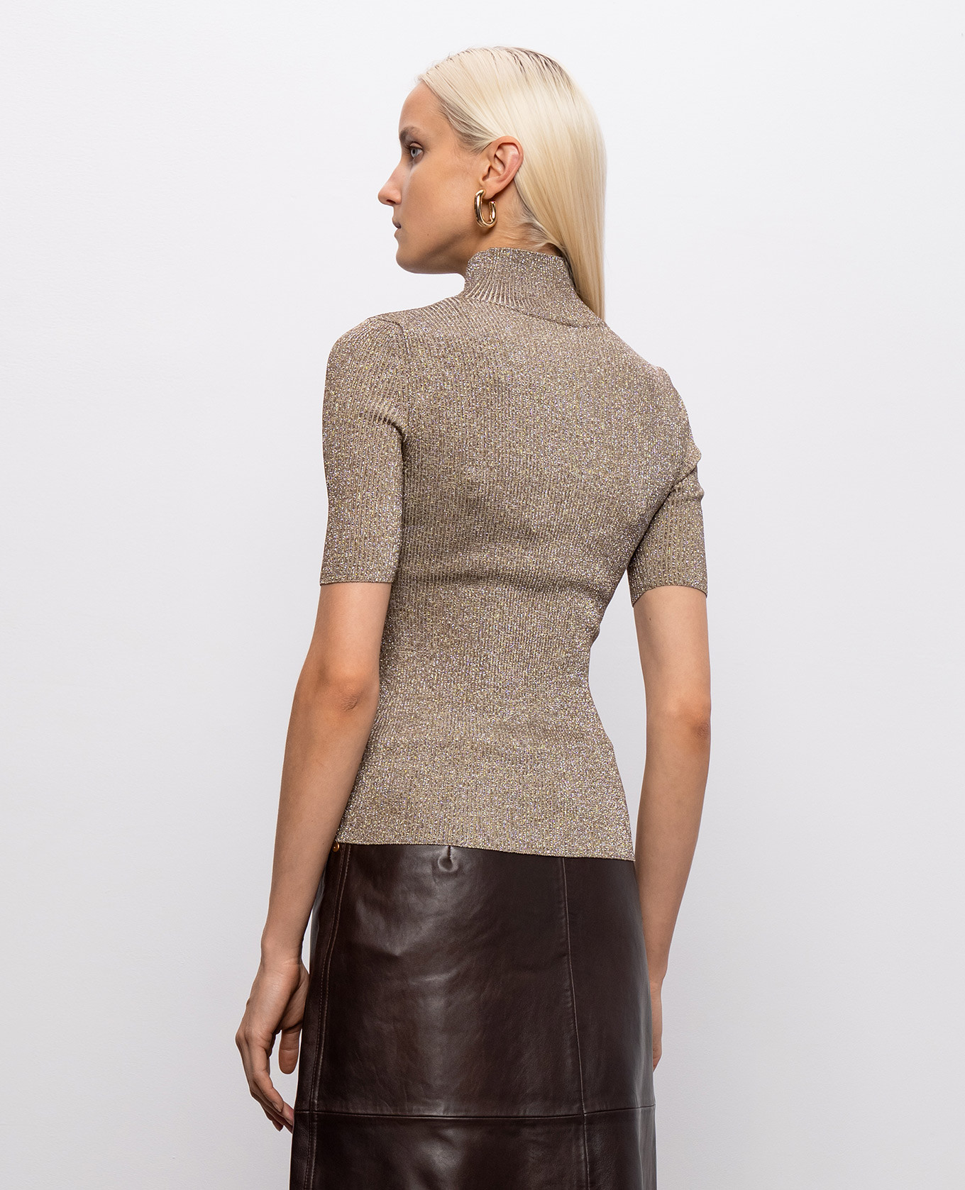 

Beige ribbed top with lurex Missoni