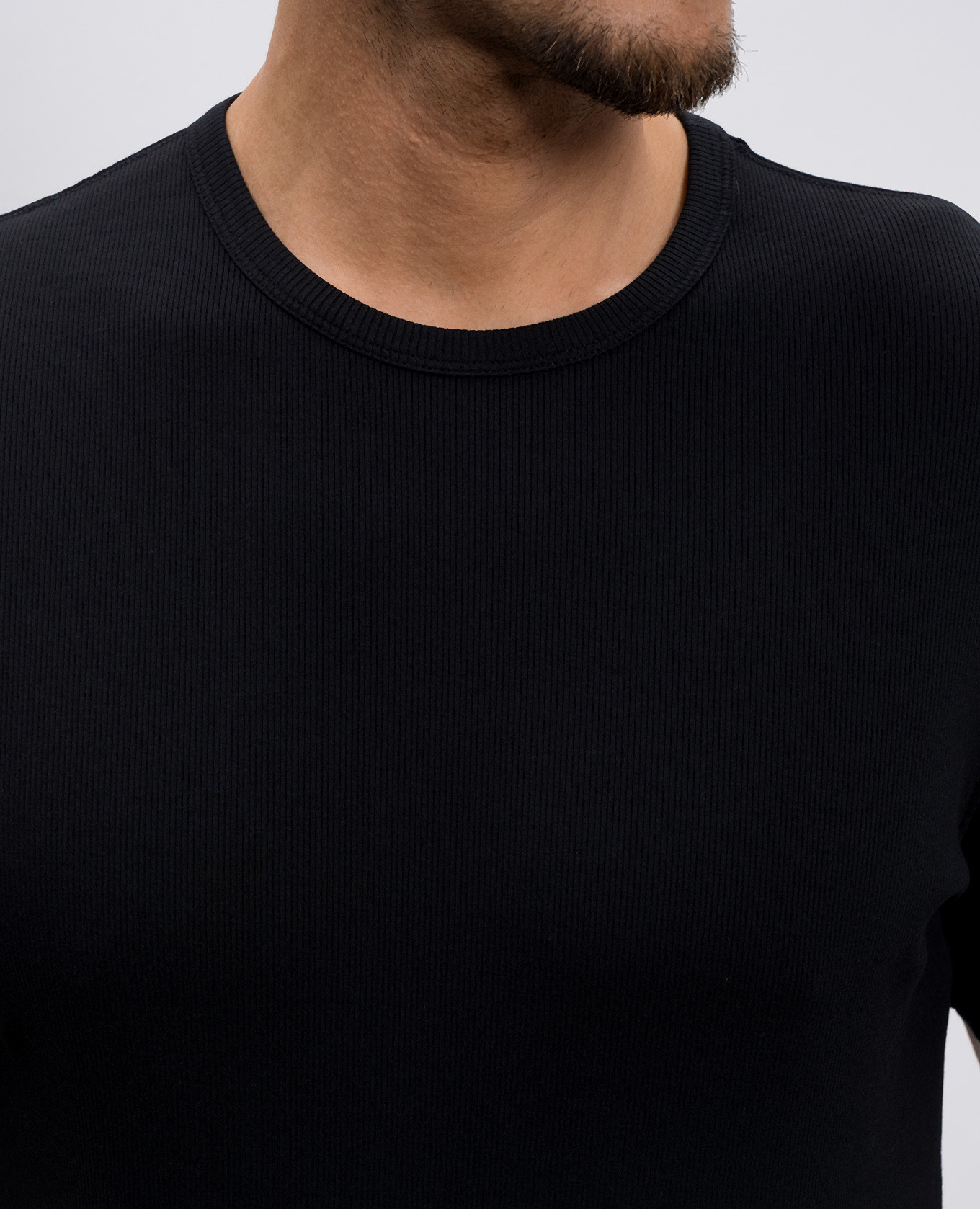 Black ribbed T-shirt Brunello Cucinelli 5