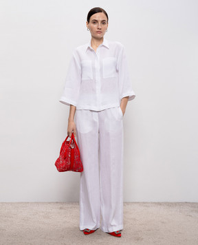Peserico White linen pants P0412402600