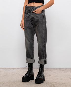 R13 Black jeans with cuffs R13W2048549A