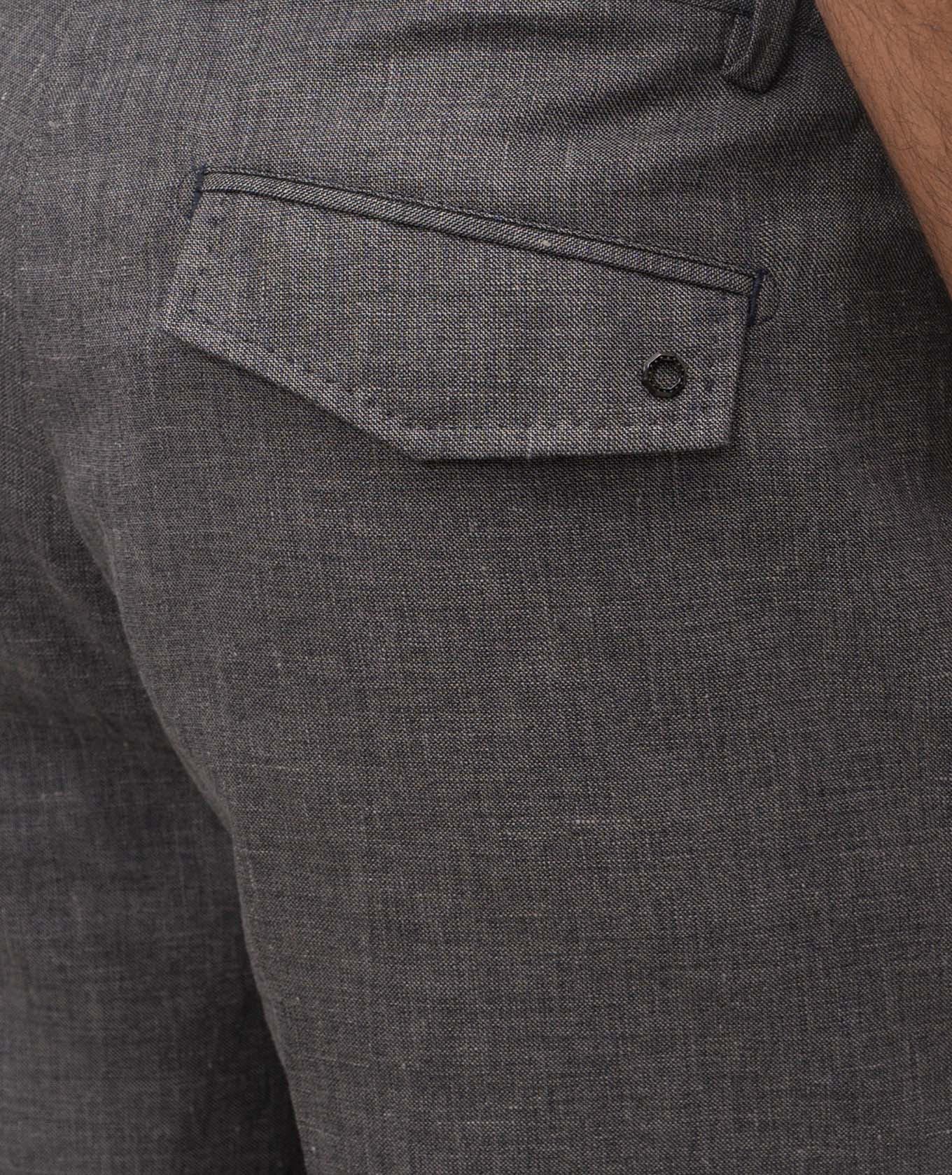 

Grey linen, wool and silk trousers with emblem Stefano Ricci
