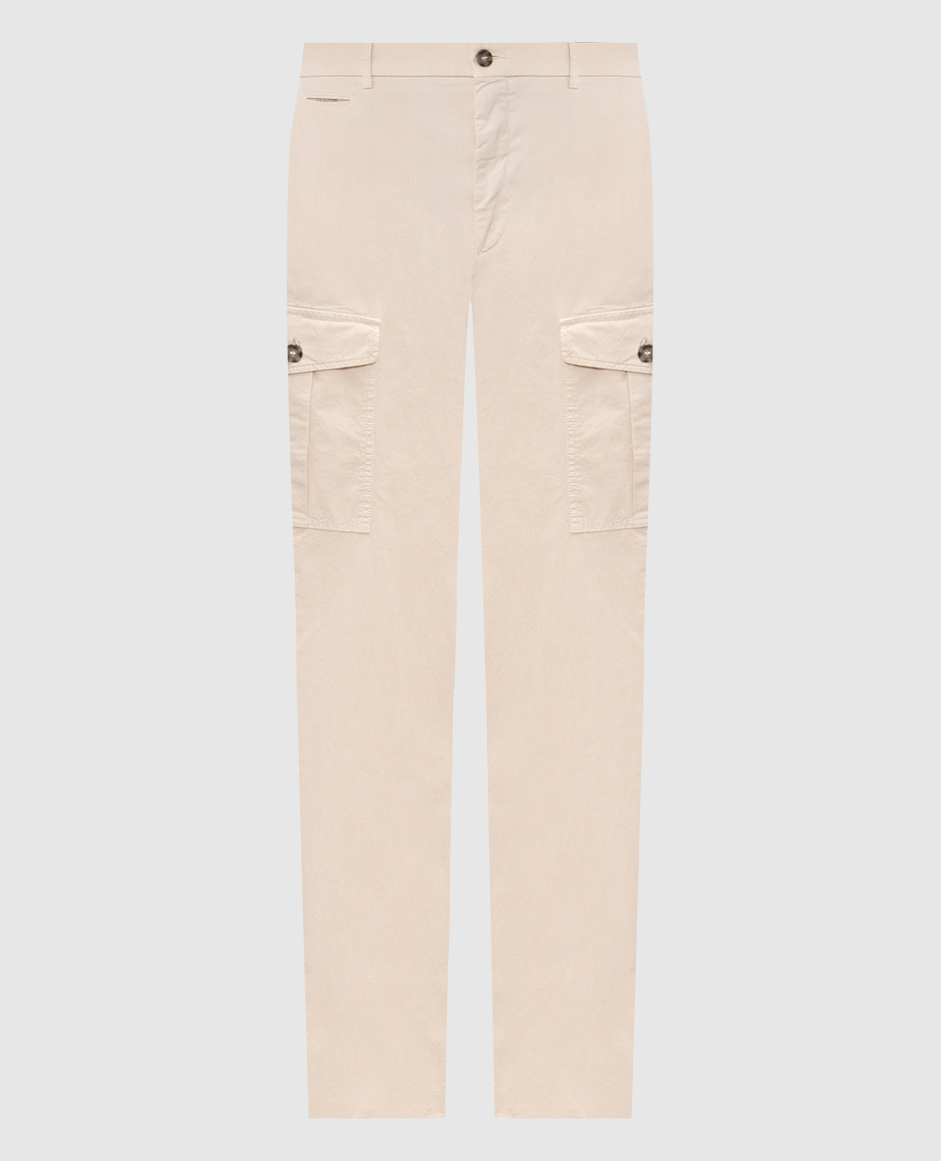 

Beige cargo pants with logo patch Peserico