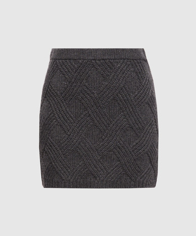 Gray patterned skirt