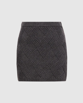 Twinset Gray patterned skirt 262TT3352