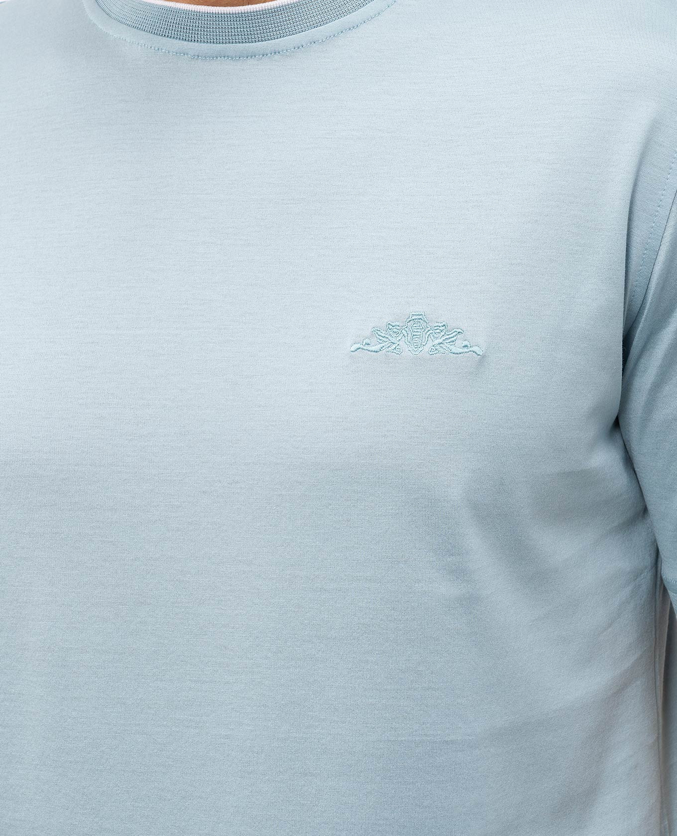 

Blue T-shirt with embroidery Castangia dal 1850, Light blue