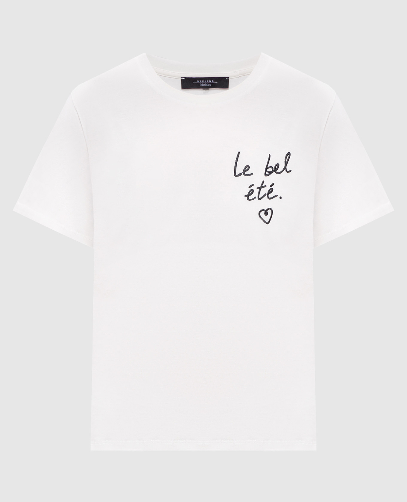 White BORA T-shirt with embroidery