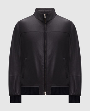 Enrico Mandelli Blue leather jacket 4T103B7409