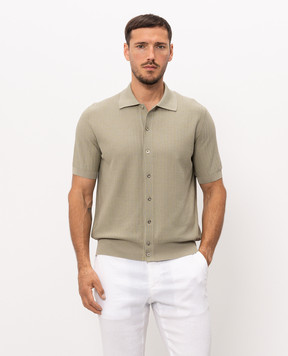 Stefano Ricci Green short-sleeved shirt K616453PAMF26118