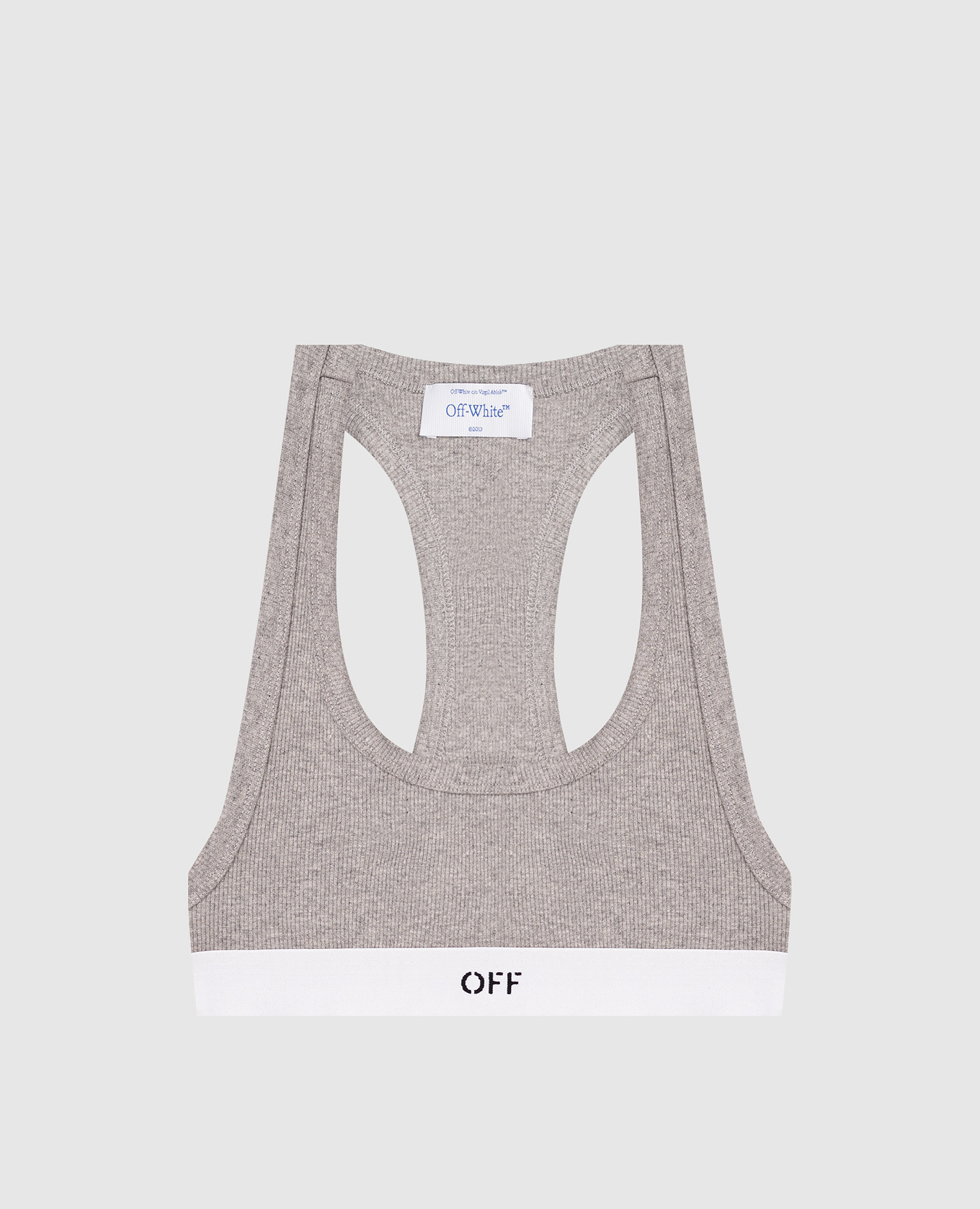 

Grey logo pattern top Off-White