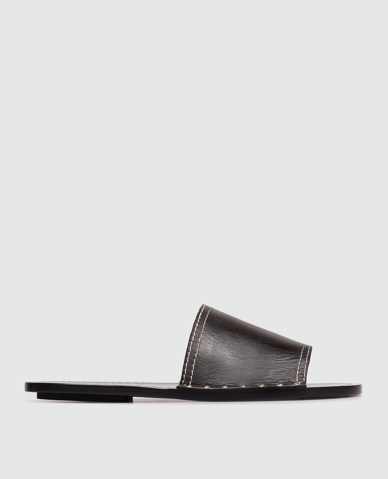 

Black leather flip-flops Toteme
