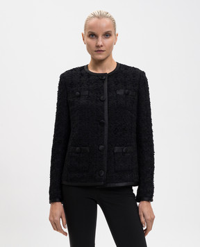 Dolce&Gabbana Black tweed jacket F27EBTHUMJK