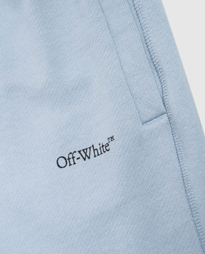 Off-White Children's blue joggers with logo print 44BCH001S26F005