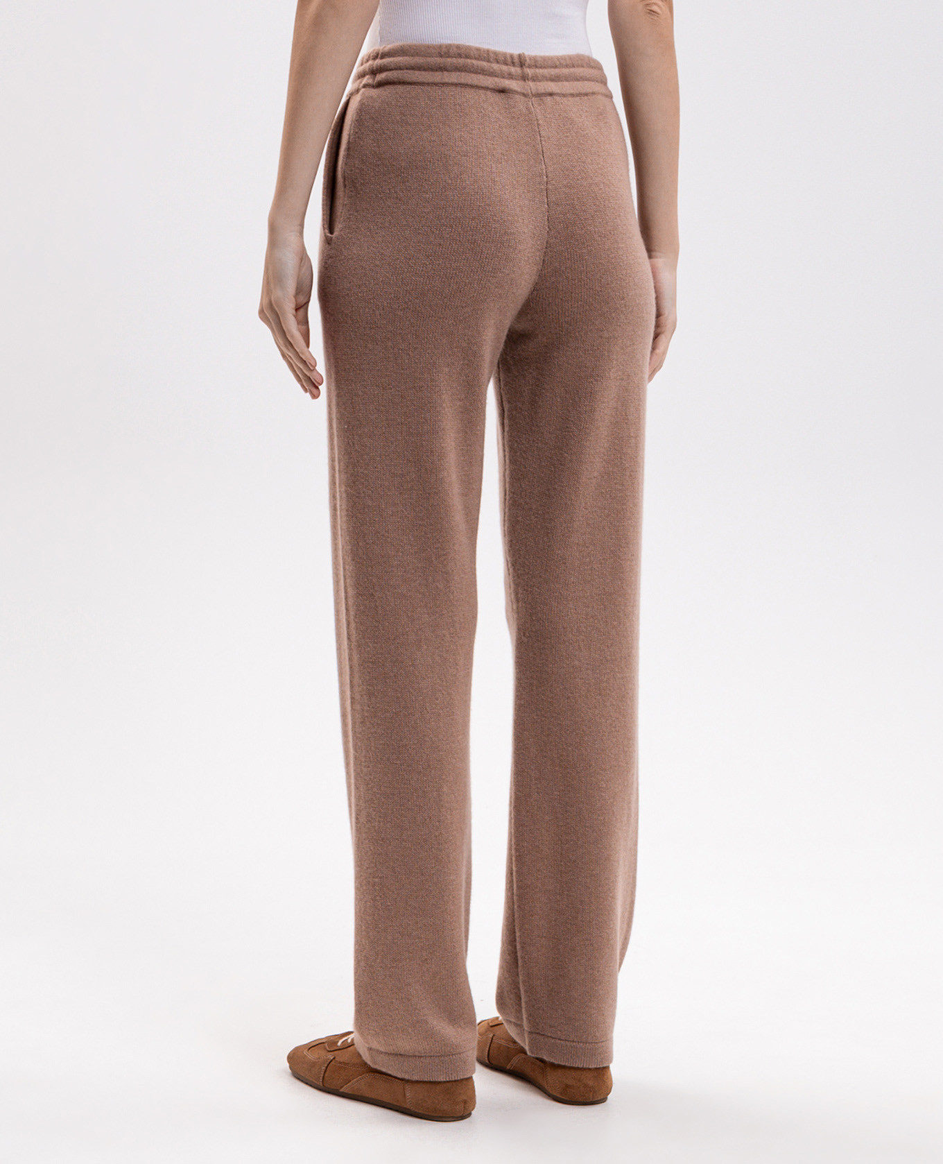 Beige cashmere and wool pants Sporty & Rich 4