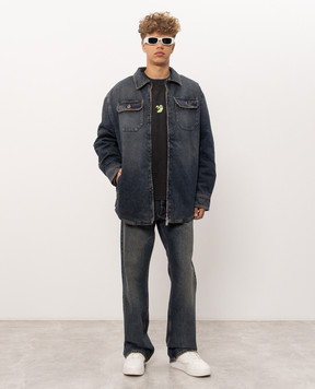 Off-White Blue jeans with print 44MYA18JF26D005